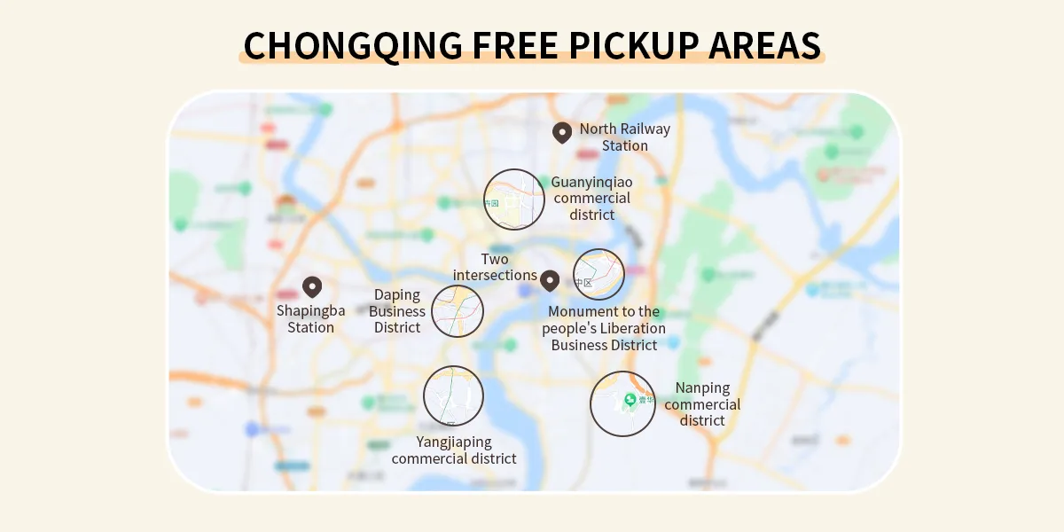 Free pickup area map